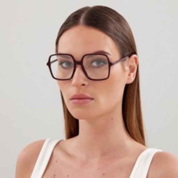 NWT GUCCI GG1003O - 005 Burgundy Square Eyeglasses - Picture 1 of 5